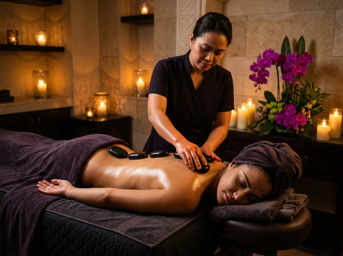 Hot Stone Hot Oil Massage at Orchid Spa Dubai